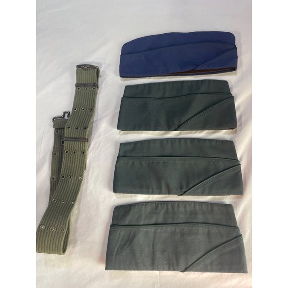 Other - WWII Garrison Caps Wool War Time Clothing Vintage Actors Acting